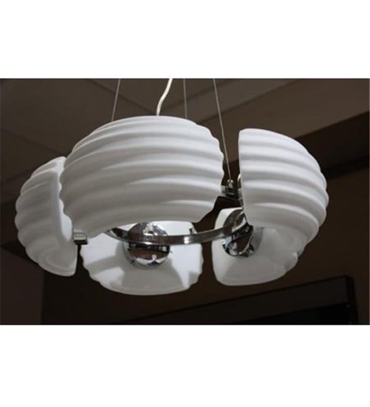 Rondo lampa wisząca biała okrągła nowoczesna do salonu jadalni kuchni sypialni nad stół 