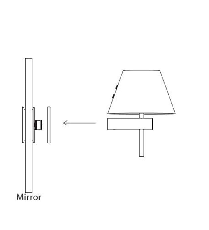 Mirror Adapter - do montażu lampy na lustrze - OD RĘKI