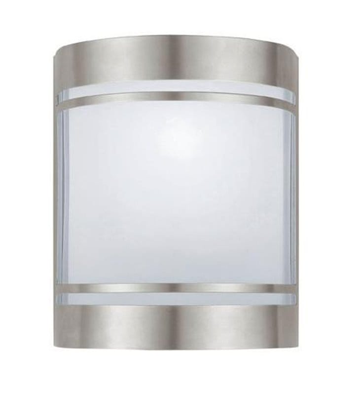Lampa ogrodowa na ścianę Cerno stal białe szkło dolegająca do ściany