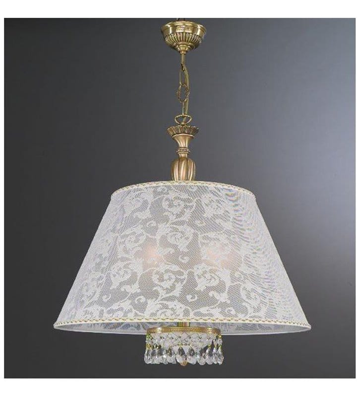 Lampa wisząca z białym abażurem Wenecja