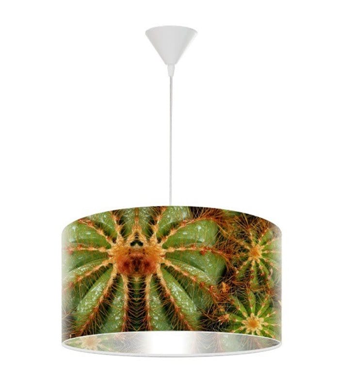 Lampa wisząca abażur z nadrukiem Ostry Kaktus