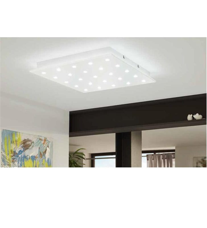 Plafon Vezeno 470 kwadratowy biały nowoczesny LED do salonu holu przedpokoju