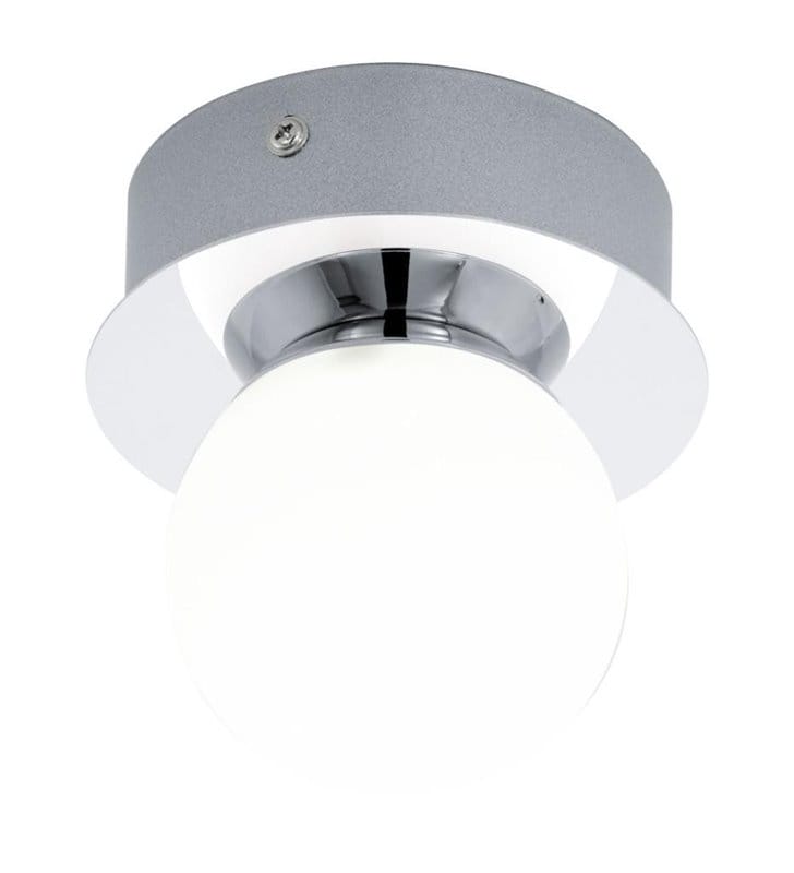 Kinkiet łazienkowy lampa sufitowa do łazienki Mosiano chrom klosz biała kula IP44 LED Eglo