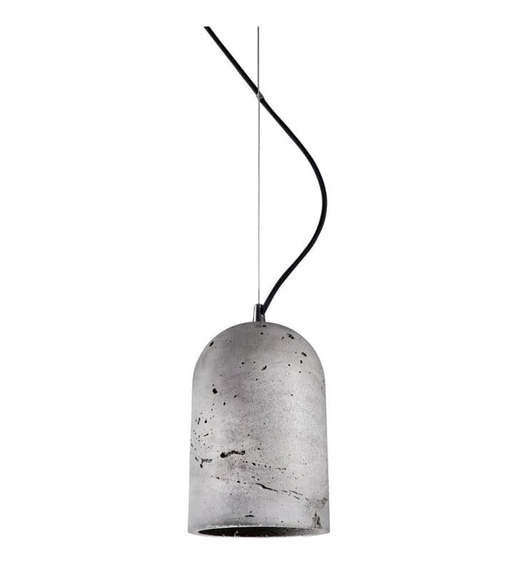 Lampa wisząca Lava kolor beton do nowoczesnego wnętrza w stylu loftowym industrialnym