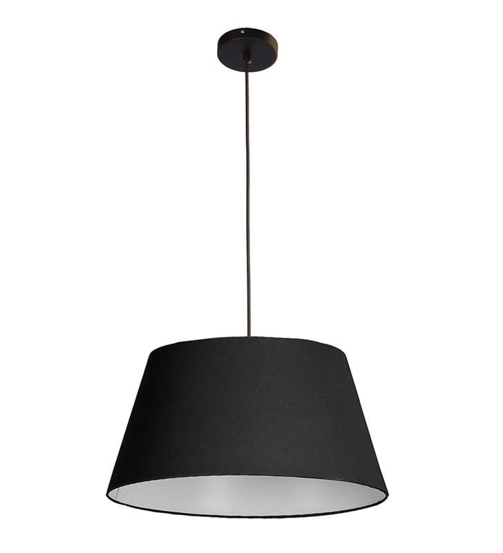 Lampa wisząca Olav czarna abażur trapez średnica 50cm do salonu jadalni kuchni sypialni