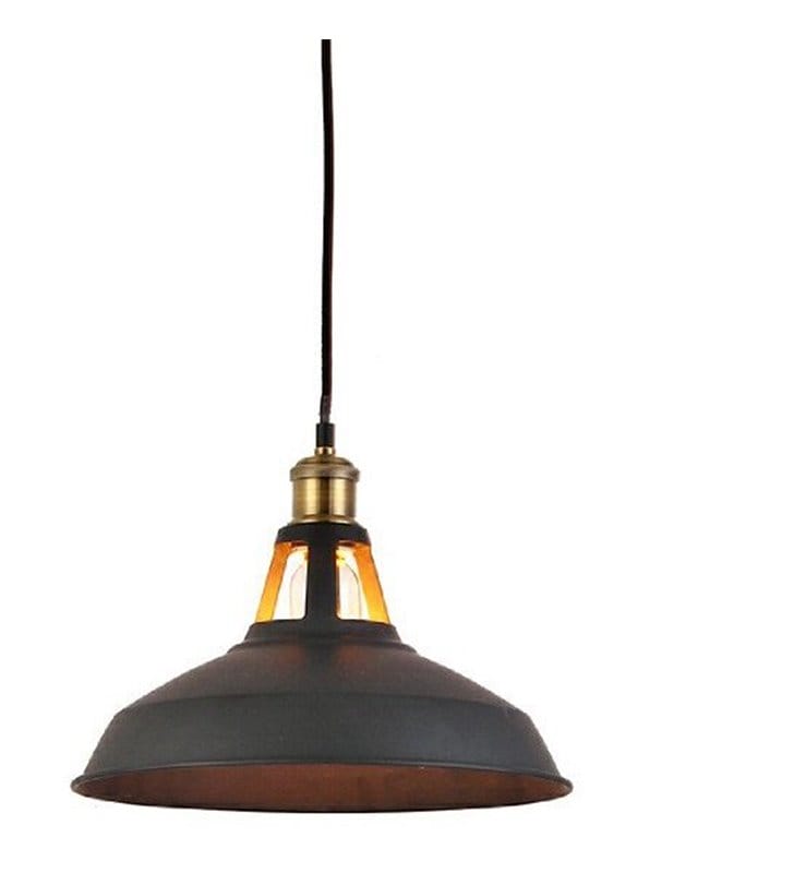 Lampa wisząca New Axel czarna metalowa w stylu loftowym industrialnym vintage