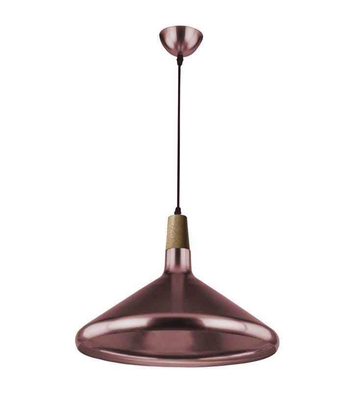 Nowoczesna metalowa lampa wisząca Ida w kolorze anodowanej miedzi