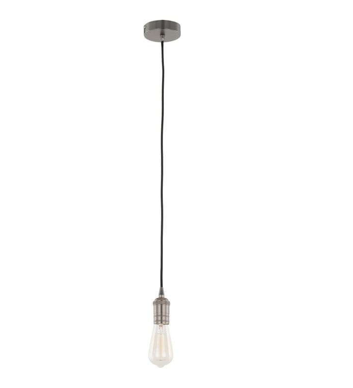 Lampa wisząca Atrium czarna kabel do dekoracyjnej żarówki