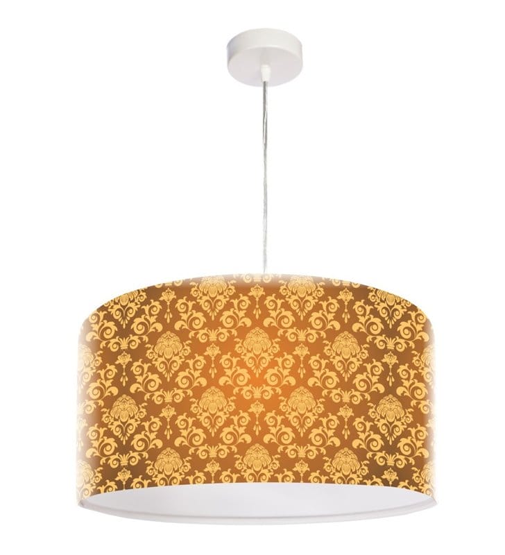 Lampa wisząca z eleganckim dekorem w kolorze złotym Złocisty Deseń