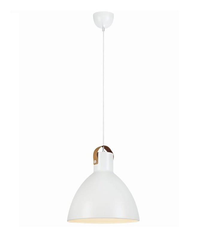 Eagle biała lampa wisząca wykonana z metalu produkt szwedzki 35cm