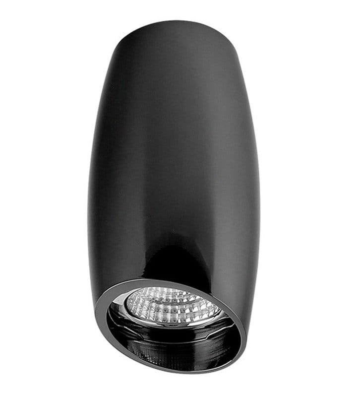 Czarna nowoczesna nieruchoma lampa typu downlight Vasko
