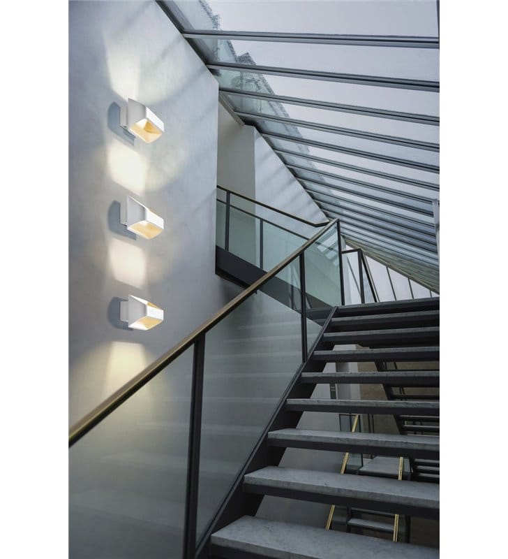 Kinkiet Cono LED biały nowoczesny strumień światła góra i dół styl techniczny
