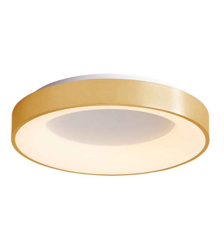 Nowoczesny złoty okrągły plafon do salonu Giulia LED 60cm
