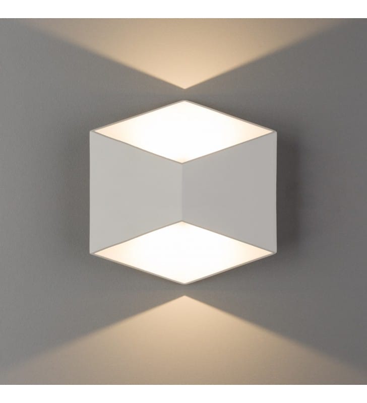 Oprawa zewnętrzna Triangles lampa ścienna IP54 biała loft