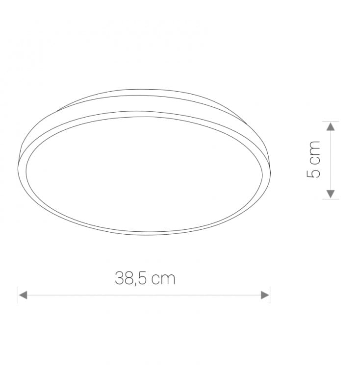 Plafon łazienkowy Agnes Round LED biały okrągły 38,5cm 3000K