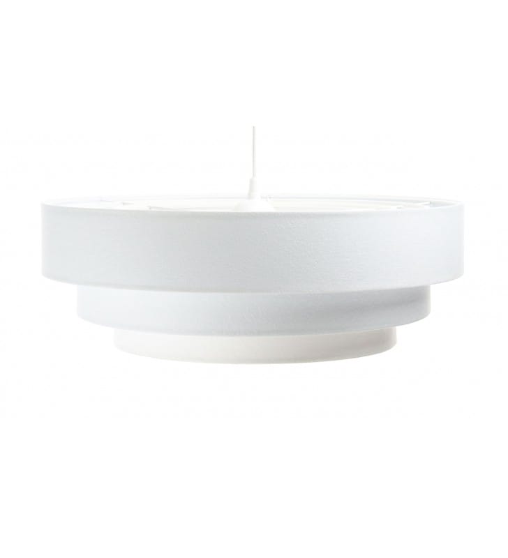 Lampa wisząca Ashanti biała abażur welur 60cm do salonu sypialni kuchni jadalni