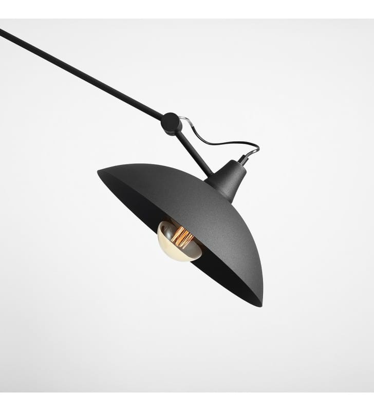 Lampa wisząca sufitowa Melos czarna loftowa z regulacją ramienia