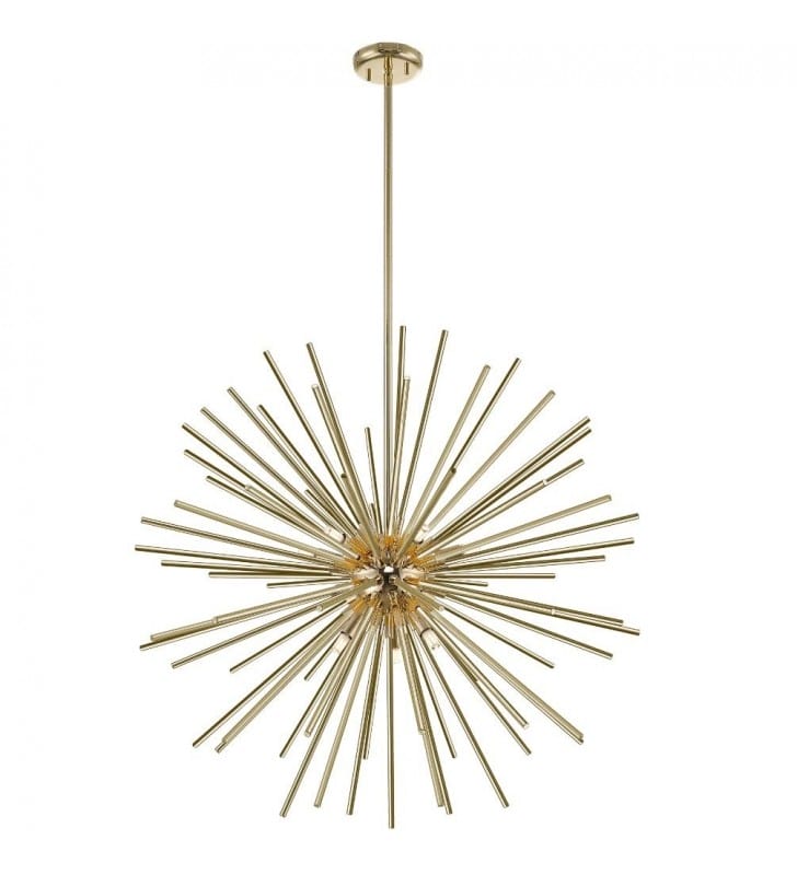 Duża złota lampa wisząca Urchin z metalowymi pręcikami nowoczesna 78cm do salonu sypialni kuchni