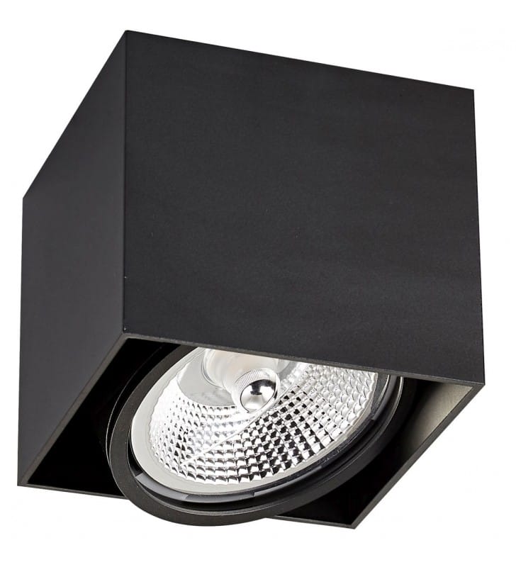Kwadratowa czarna oprawa sufitowa natynkowa downlight Box żarówka GU10 ES111 do salonu sypialni na korytarz