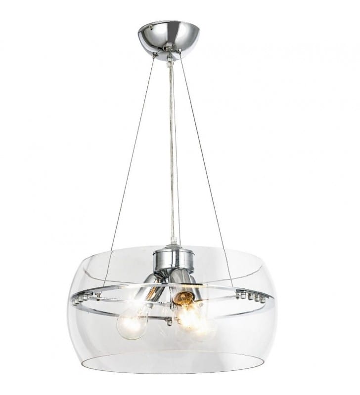 Nowoczesna lampa wisząca Merano bezbarwny transparentny szklany klosz