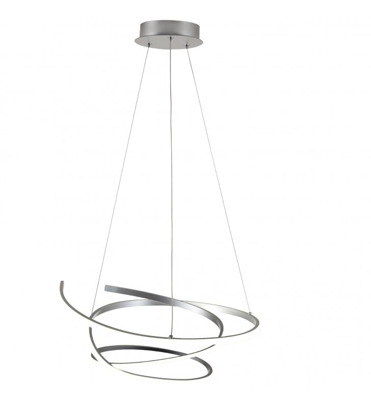 Nowoczesna lampa LEDowa Fore srebrna w stylu minimalistycznym