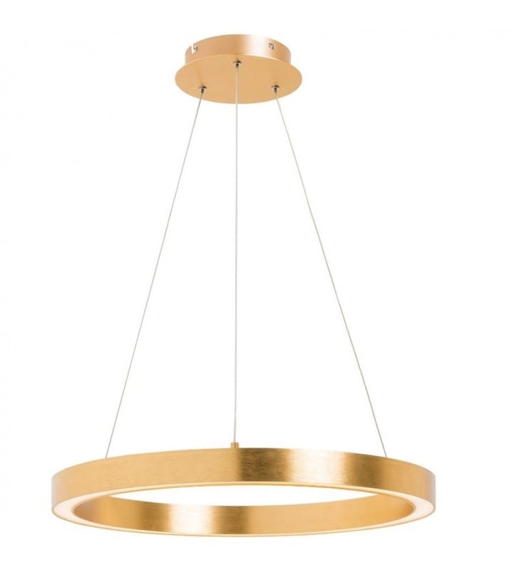Lampa wisząca Carlo LED 60cm 4000K naturalna barwa światłą szczotkowane złoto np. do kuchni