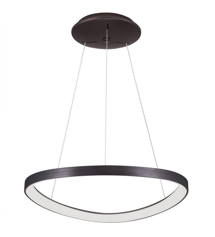 Nowoczesna czarna lampa wisząca Morfi LED obręcz 65cm do salonu sypialni jadalni kuchni