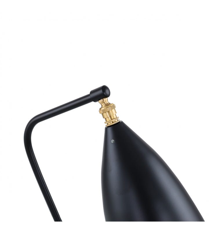Lampa stołowa Sotto czarna nowoczesna na 3 nogach włącznik na kablu