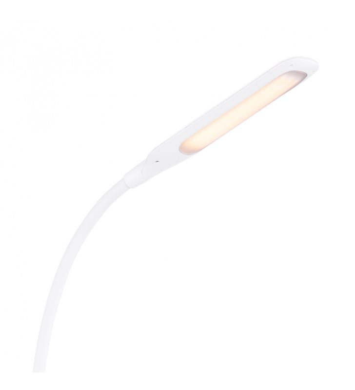 Lampa biurkowa Varenna LED biała z włącznikiem dotykowym giętkie ramię