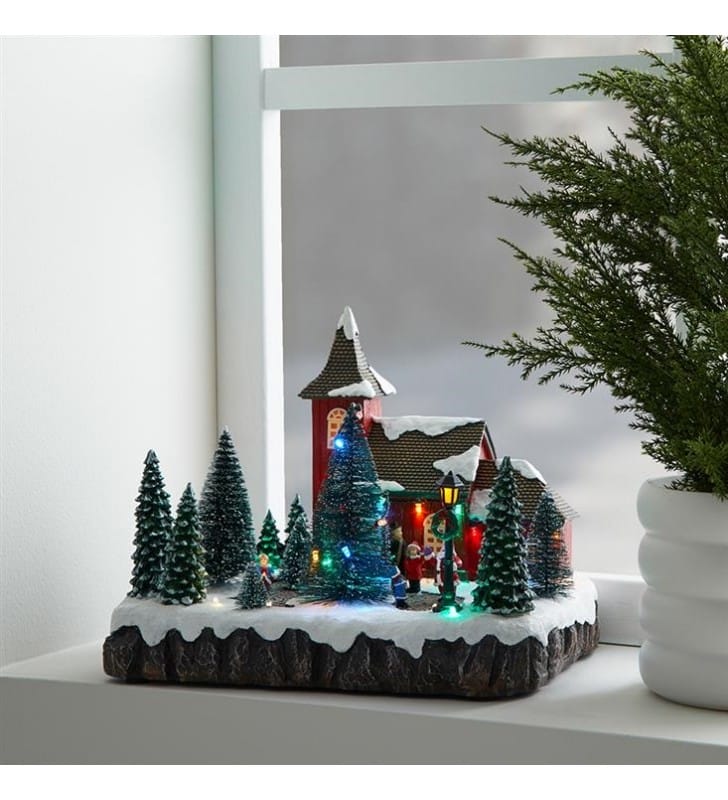 Furuby świąteczna dekoracja do postawienia na półkę okno komodę oświetlenie LED na baterie