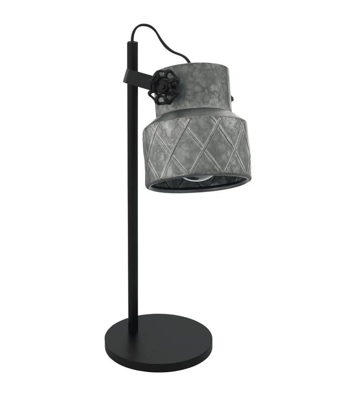 Lampa stołowa Hilcott metal czrny ocynkowany styl loftowy industrialny