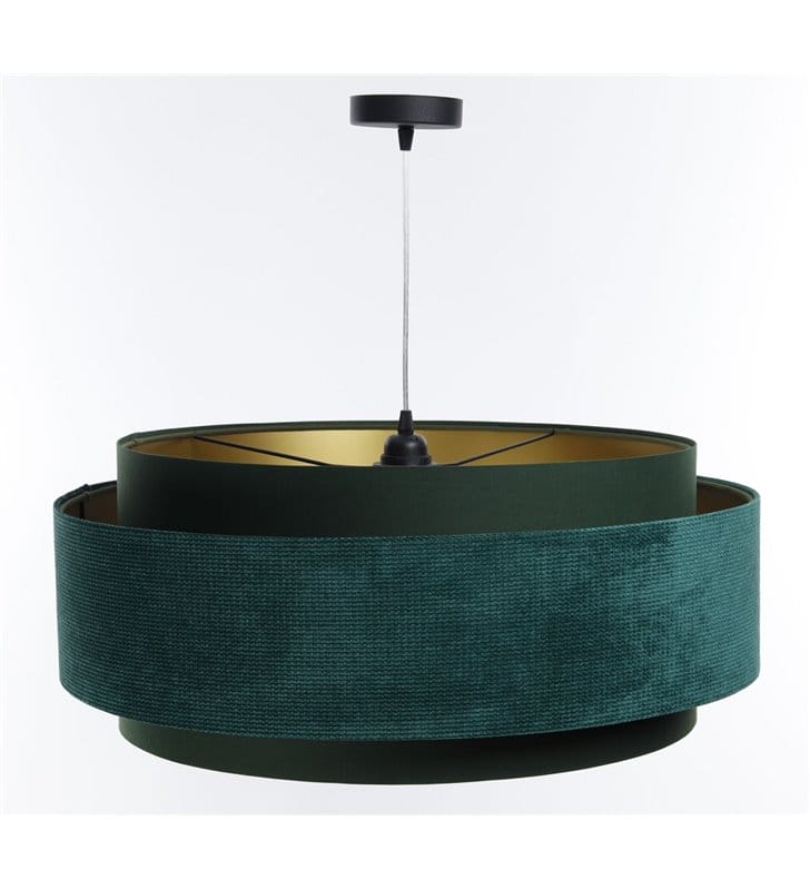 Lampa wisząca nowoczesna Lurie ciemna zielona 60 cm 1xE27 złoty środek