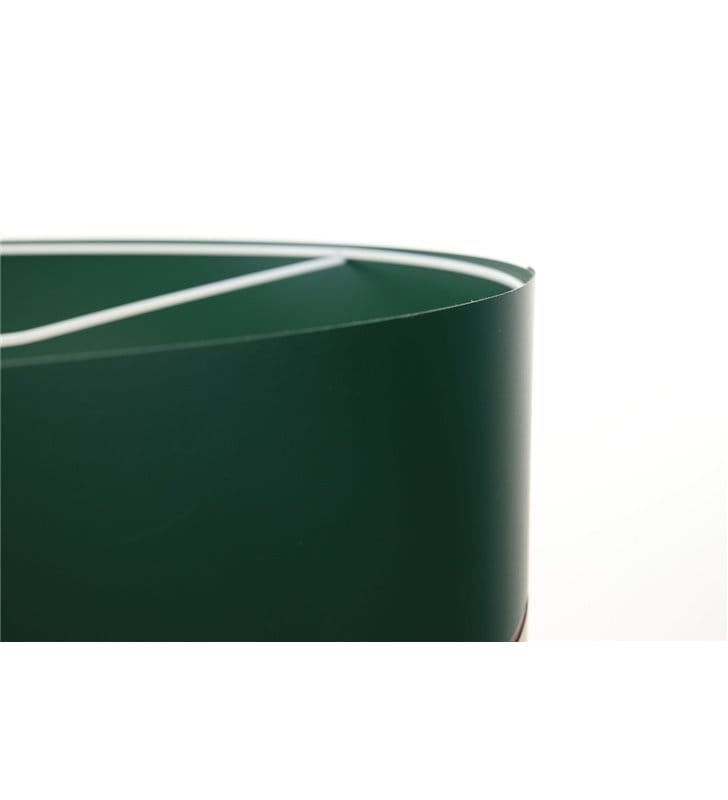 Lampa wisząca nowoczesna Joyce z abażurem nad stół zielono-kremowa