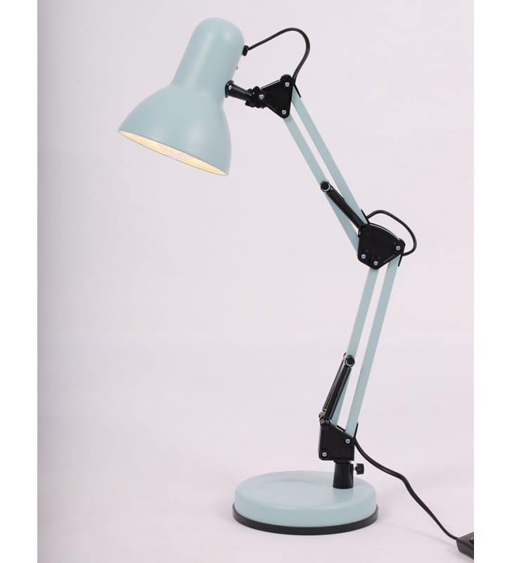 Regulowana lampa biurkowa Cosmo w kolorze miętowym