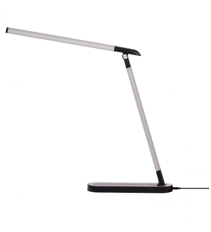 LEDowa lampka biurkowa Niko LED regulacja barwy światła czarno srebrna