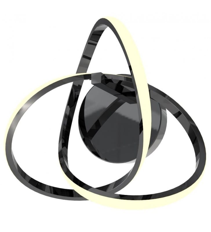 Oryginalny futurystyczny kinkiet LED Indigo czarny chrom