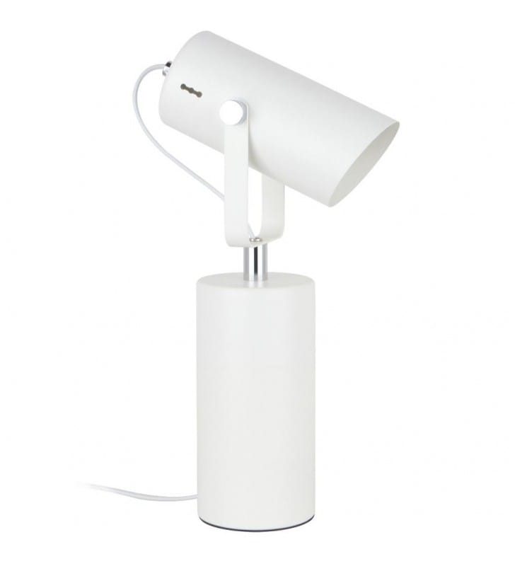 Resi nowoczesna biała lampa stołowa lub na biurko 1xE27