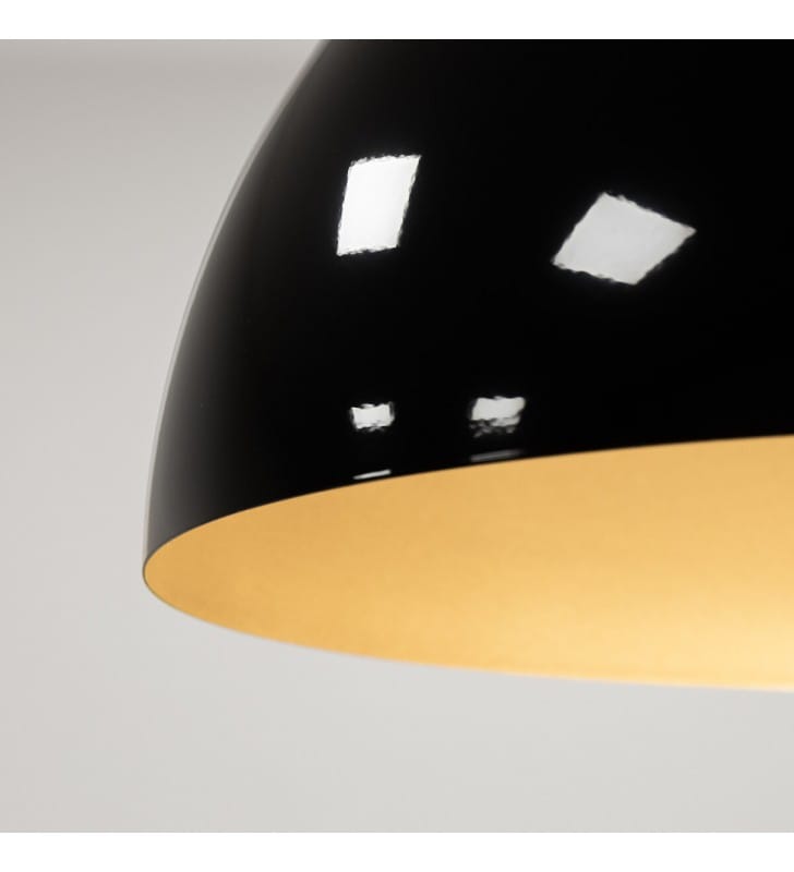 Czarno złota nowoczesna 50cm lampa wisząca Hemisphere Super kopuła 4xGX53 Nowodvorski