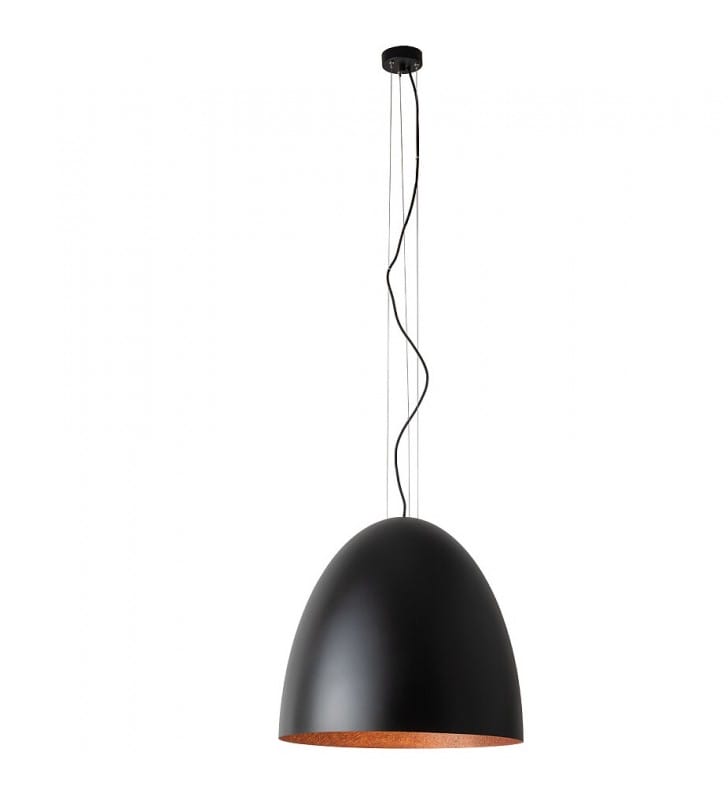 Lamp zwisająca do salonu Egg nowoczesna głęboka kopuła długa do wysokich pomieszczeń