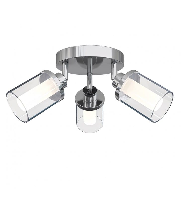 Lampa sufitowa łazienkowa Vista chrom 3 szklane klosze Nowodvorski- OD RĘKI