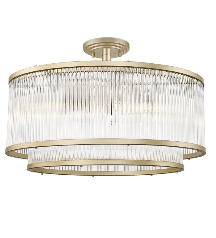 50cm szklana złota lampa sufitowa do sypialni Sergio Zuma Line